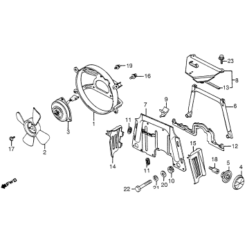COOLING FAN + SHROUD
