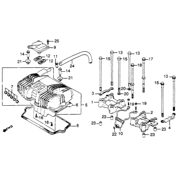 CYLINDER HEAD COVER + CAMSHAFT HOLDER