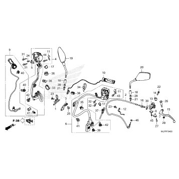 HANDLE SWITCH@LEVER@CABLE@MIRROR