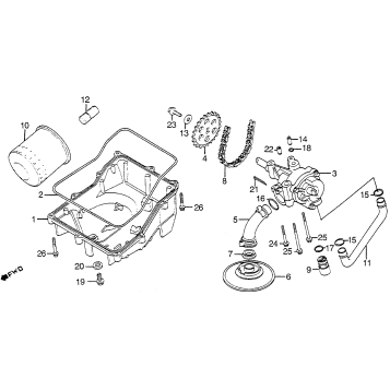 OIL FILTER + OIL PAN + OIL PUMP