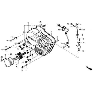RIGHT CRANKCASE COVER 88-92