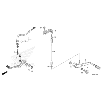 BRAKE PEDAL@CHANGE PEDAL