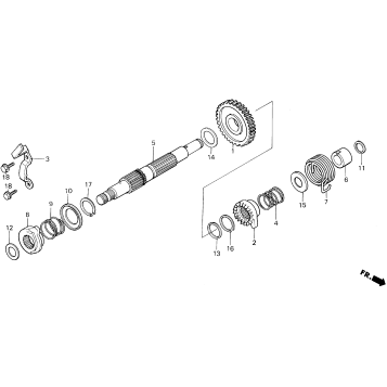 KICK STARTER SPINDLE