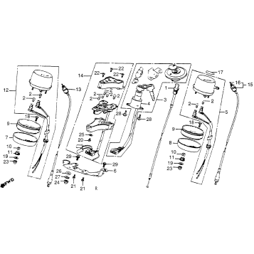 CM400T/CKEY SET + SPEEDOMETER + TACHOMETER 79-81