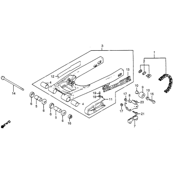 SWINGARM + DRIVE CHAIN