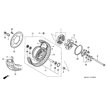 REAR WHEEL (VTX1300S)