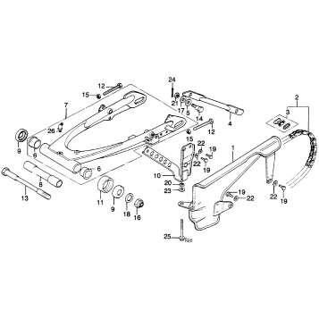 SWINGARM + CHAIN CASE