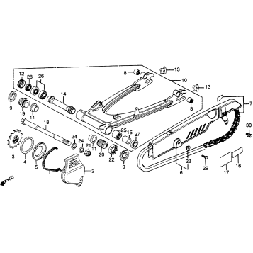 SWINGARM + CHAIN CASE 80