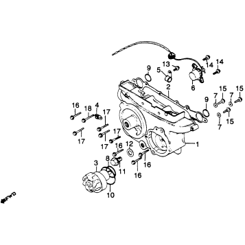 TRANSMISSION COVER + WATER PUMP