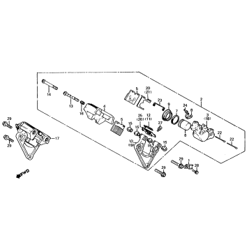 CB650C FRONT BRAKE CALIPER 81