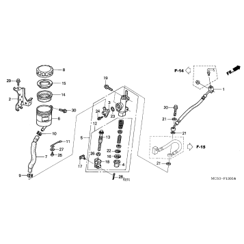 REAR BRAKE MASTER CYLINDER (ST1300)