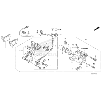 REAR BRAKE CALIPER (2)