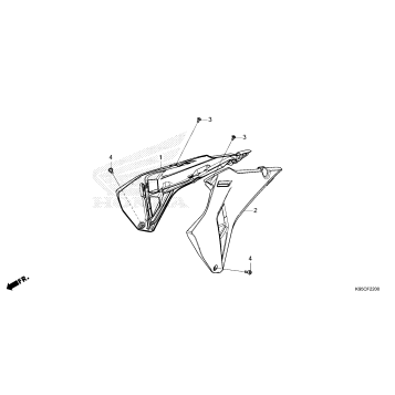 RADIATOR SHROUD          (CRF250R/CRF250RWE)