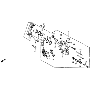 CB750K FRONT BRAKE CALIPER 1 82