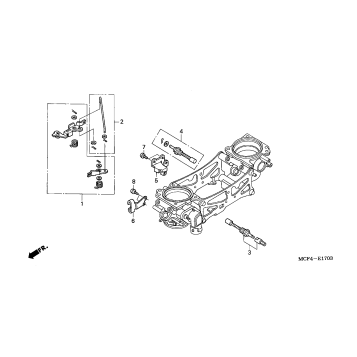 THROTTLE BODY (COMPONENT PARTS) ('02-'05)