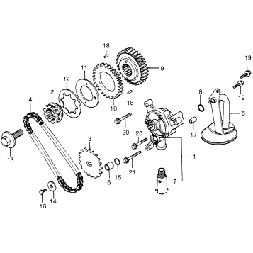OIL PUMP + PRIMARY DRIVE GEAR