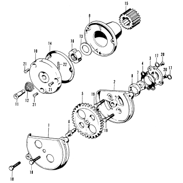 OIL FILTER ROTOR + OIL PUMP