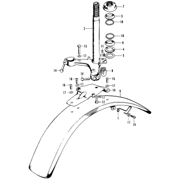 STEERING STEM + FRONT FENDER