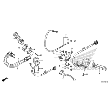 HANDLE LEVER@SWITCH@CABLE