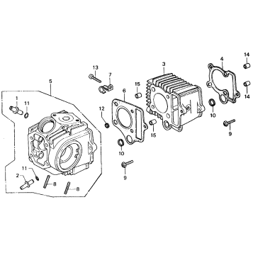 CYLINDER HEAD + CYLINDER