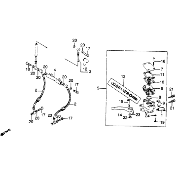 FR. BRAKE MASTER CYL. 80-81