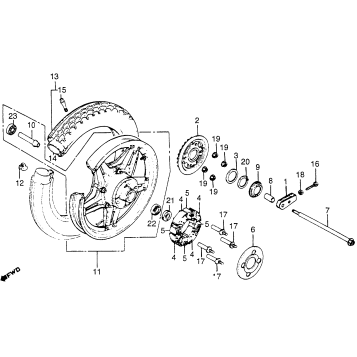 CM400A/TREAR WHEEL 79-81