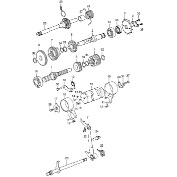 TRANSMISSION + GEARSHIFT DRUM