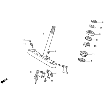 VT1100C2STEERING STEM