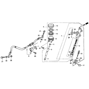 RR. BRAKE MASTER CYL.