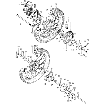 FRONT WHEEL + REAR WHEEL