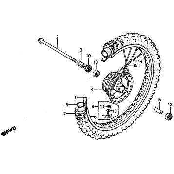 CR80R'80FRONT WHEEL 81-83