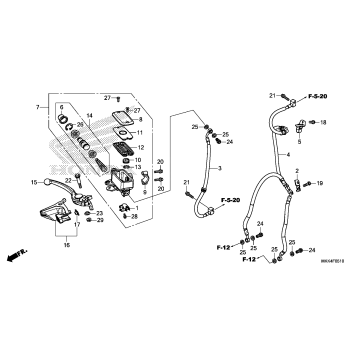 FRONT BRAKE MASTER       CYLINDER
