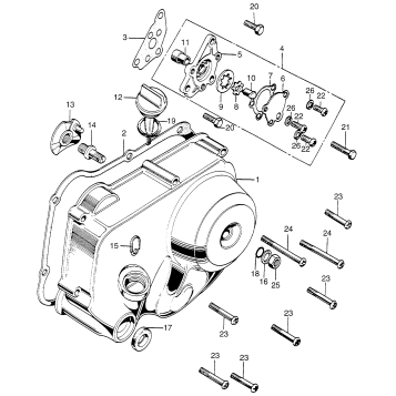 OIL PUMP + CRANKCASE COVER