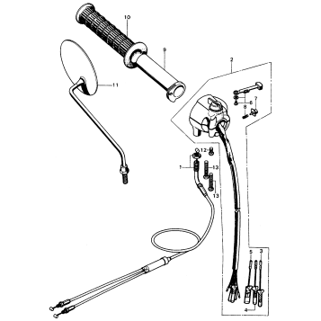 RIGHT HANDLE SWITCH + RIGHT CABLE