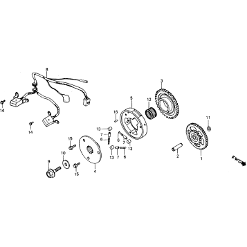 PULSE GENERATOR + STARTER CLUTCH