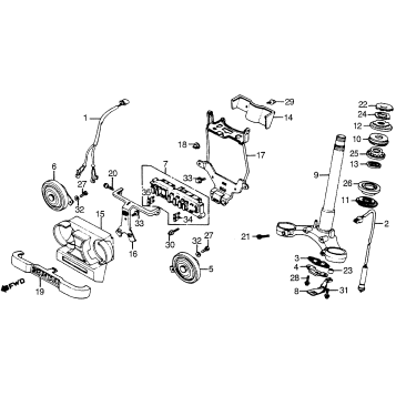 STEERING STEM + HORN