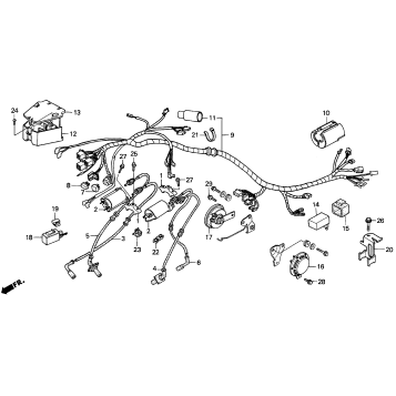 VT1100C WIRE HARNESS