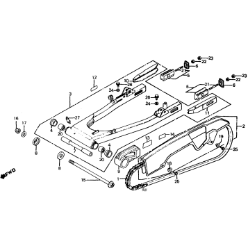 SWINGARM + CHAIN CASE