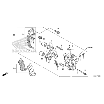 LEFT FRONT BRAKE CALIPER