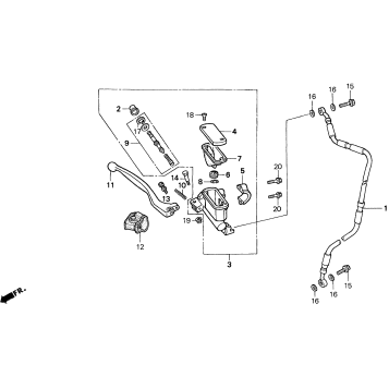 FR. BRAKE MASTER CYL. 98-99