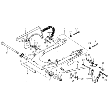 SWINGARM + CHAIN CASE