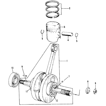 CRANKSHAFT + PISTON