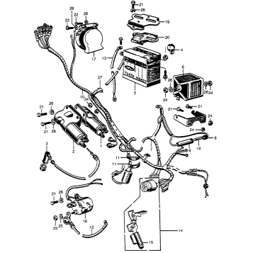 WIRE HARNESS + BATTERY