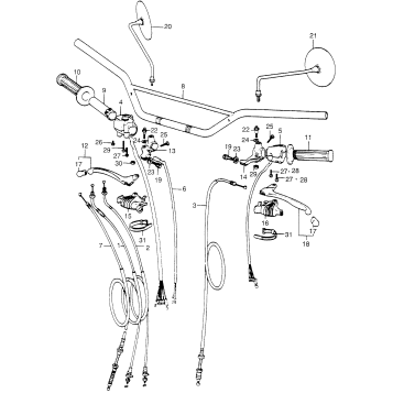 HANDLEBAR + HANDLE LEVER