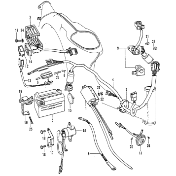 WIRE HARNESS + BATTERY