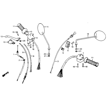 HANDLE LEVER + SWITCH + CABLE