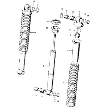 CL100 REAR SHOCK ABSORBER K2-S3