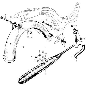 REAR FENDER + MUFFLER