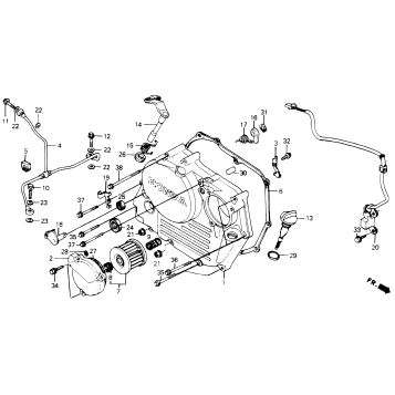 RIGHT CRANKCASE COVER 84-85