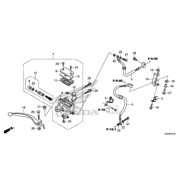 FRONT BRAKE MASTER       CYLINDER (ABS)